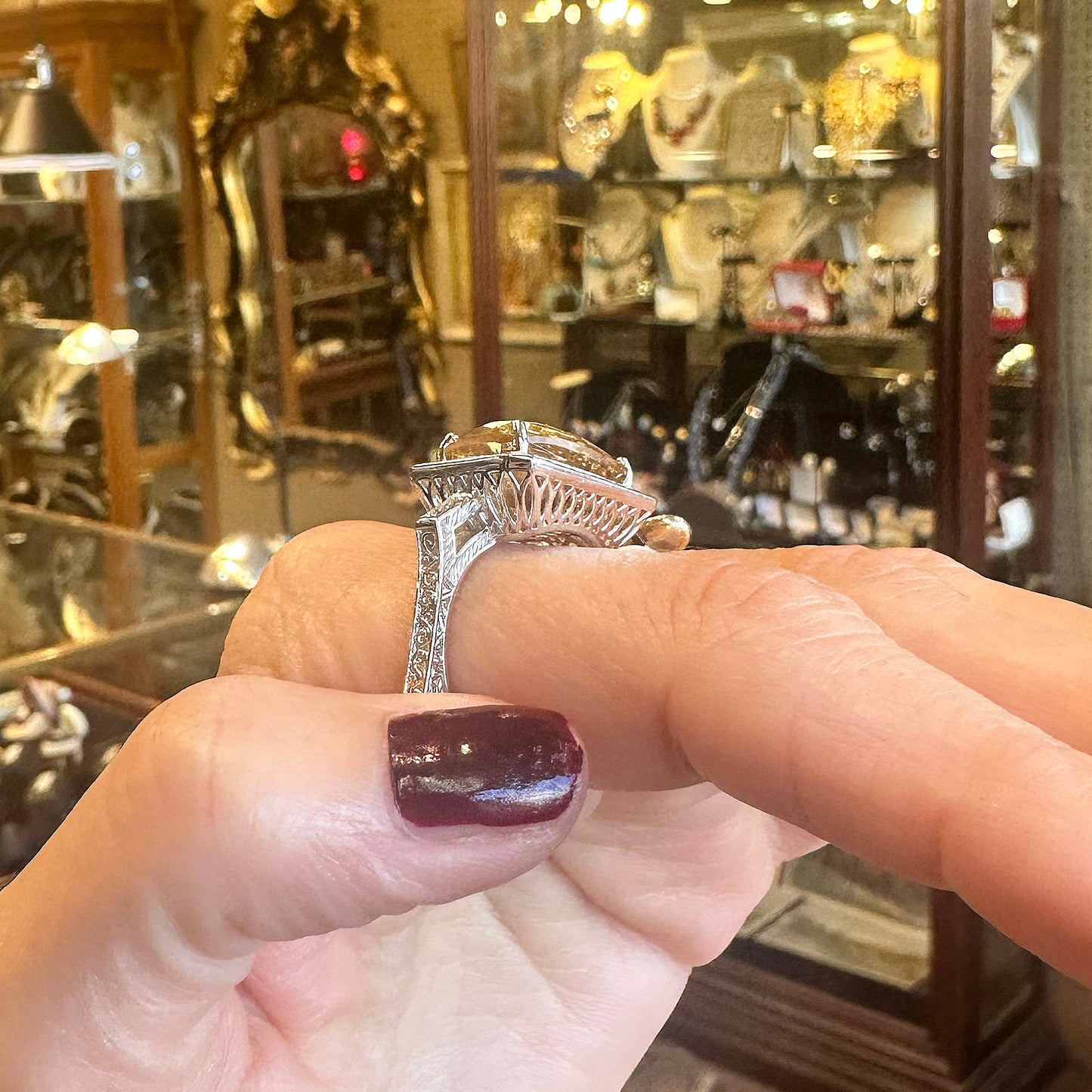 Vintage Deco Style Sterling Ring