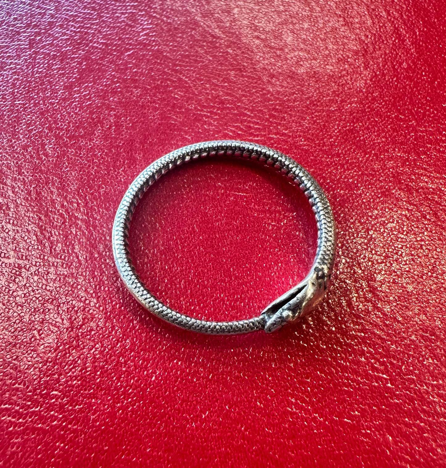 Sterling Ouroboros Snake Ring