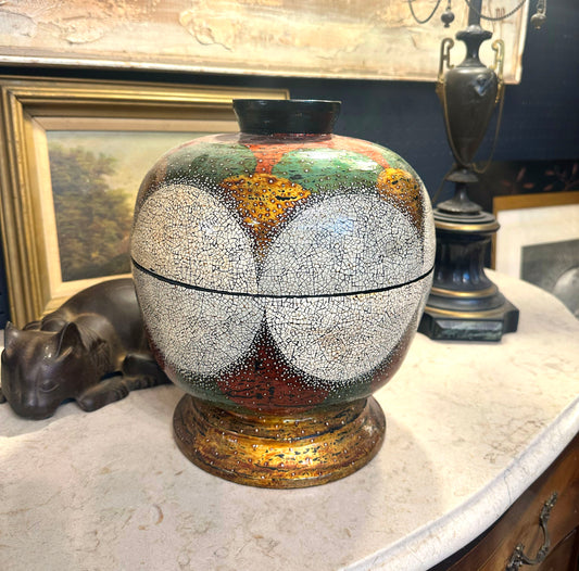 Mid Century Asian Lacquered Vessel