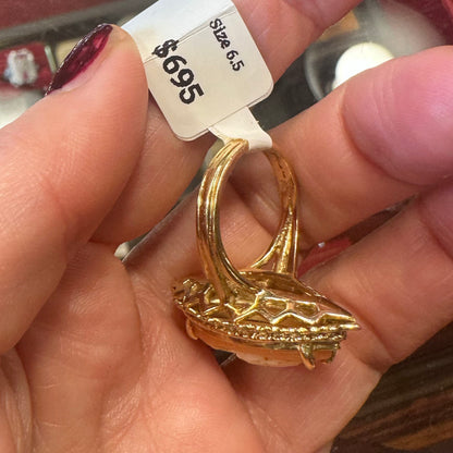Vintage 14k Marquee Cameo Ring