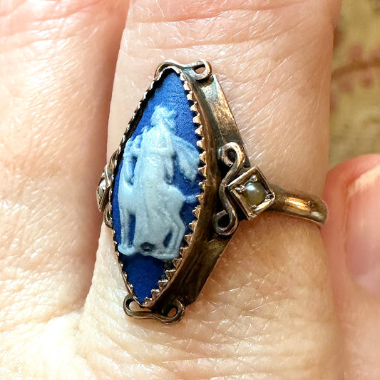 10k Rose Gold Renaissance Revival Cameo Ring