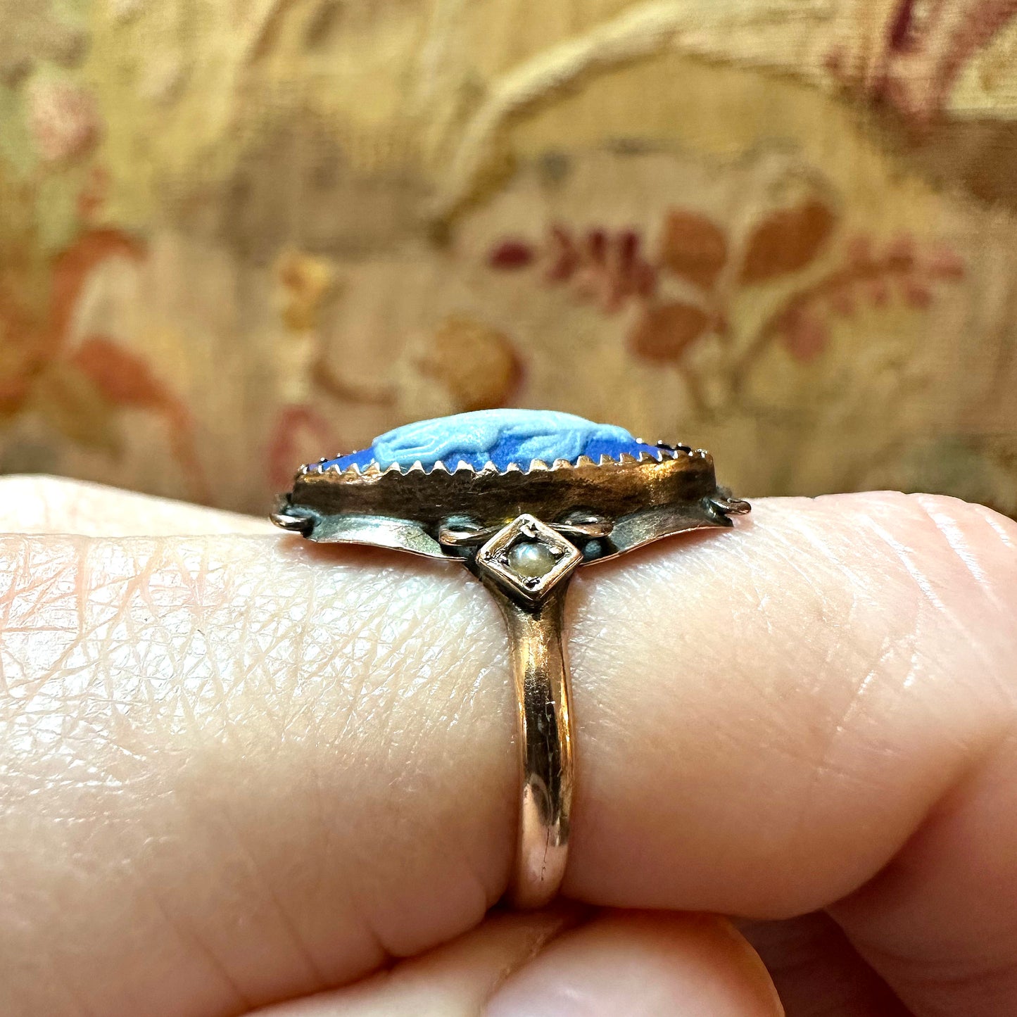 10k Rose Gold Renaissance Revival Cameo Ring