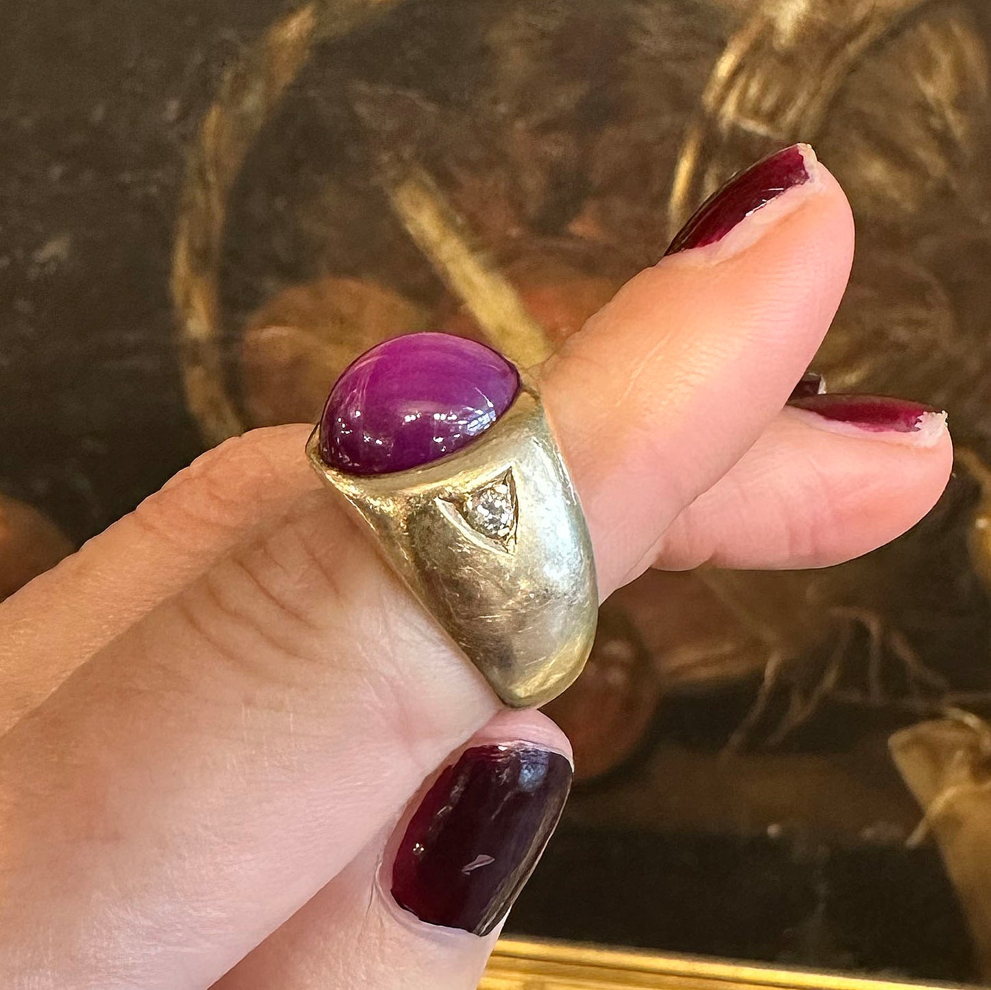 Vintage 14k Ruby Lindy Star Sapphire Ring
