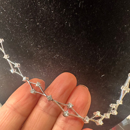 14k White Gold & Diamond Necklace