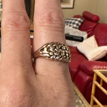 Antique 9k English Hallmarked Braided Ring