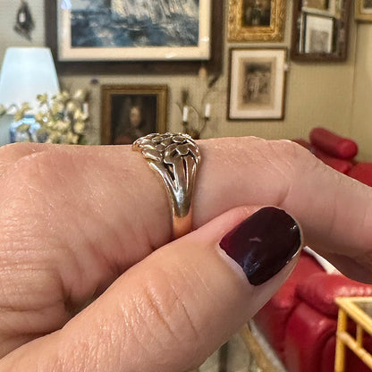 Antique 9k English Hallmarked Braided Ring