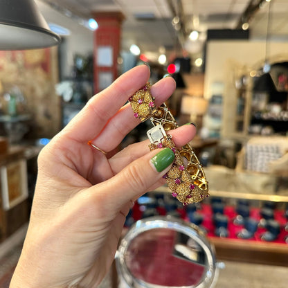 1960s Gold & Ruby Encrusted Bracelet - Tiffany & Co