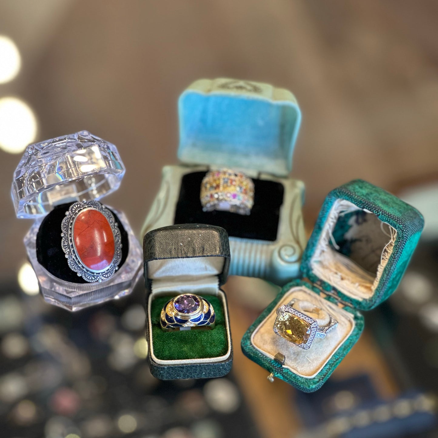 Vintage Statement Sterling & Carnelian Ring