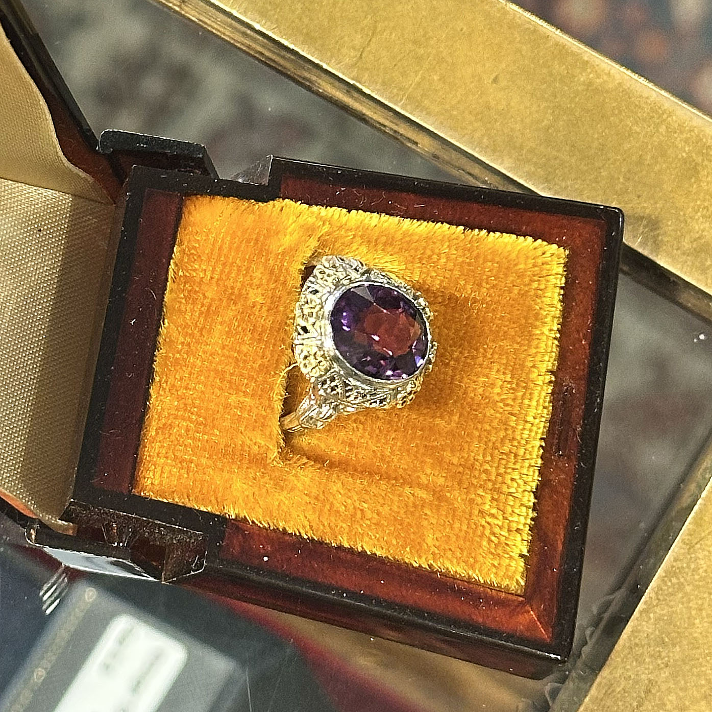 Antique Amethyst 14k Gold Ring