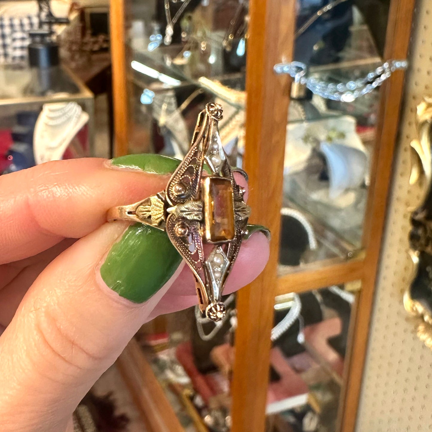 Belle Epoque Citrine & Pearl Ring