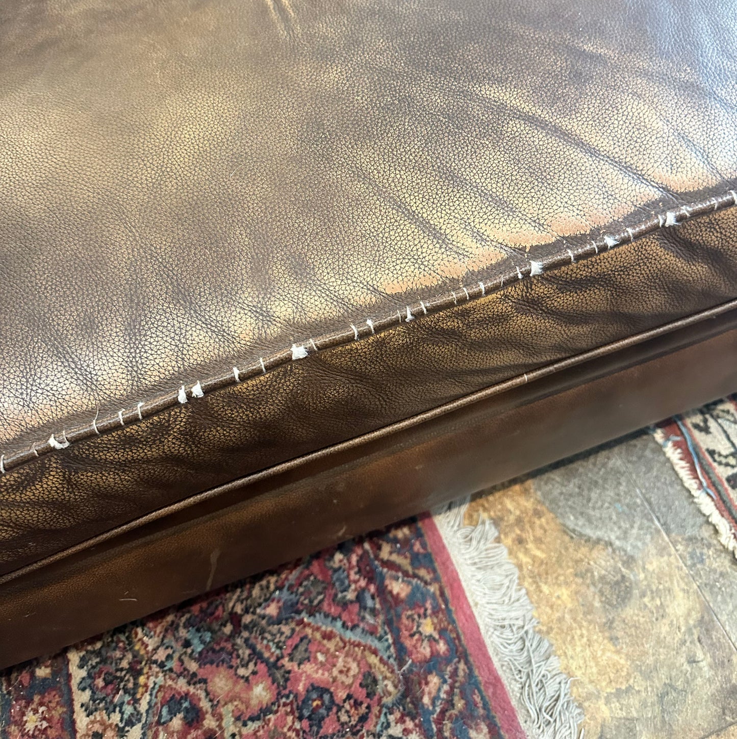 Chocolate Leather Chesterfield Sofa
