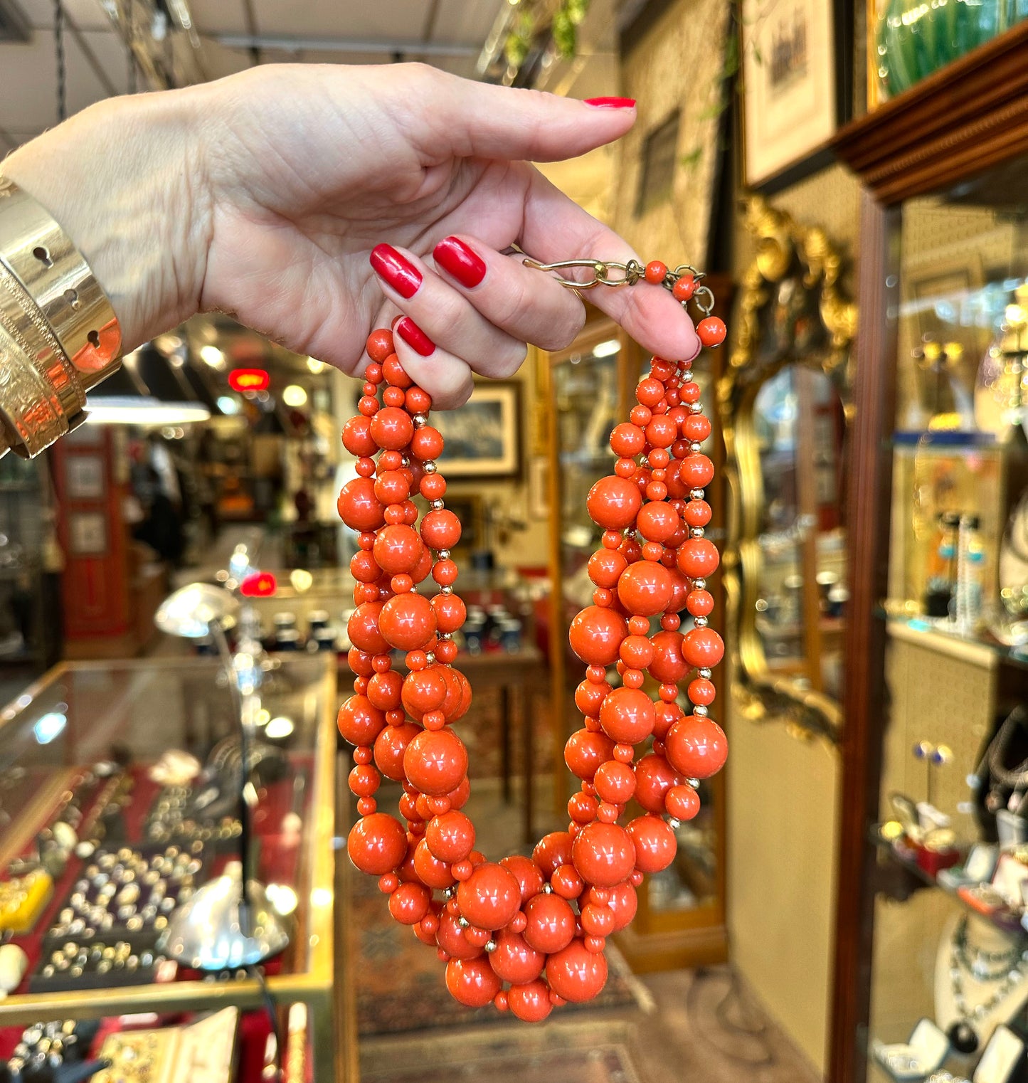 Vintage Faux Coral Beads - Kenneth Jay Lane