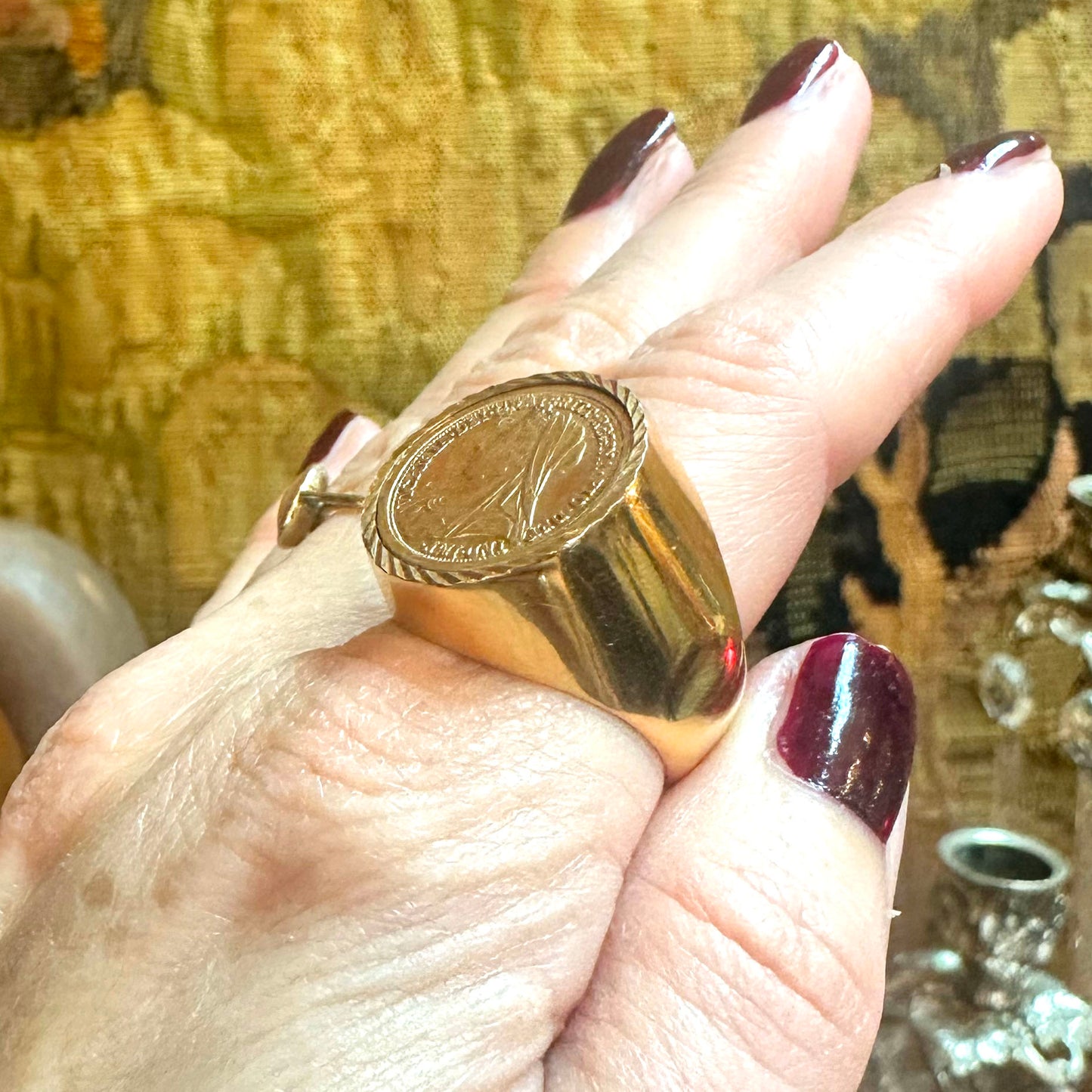 Reproduction Queen Victoria Coin Ring