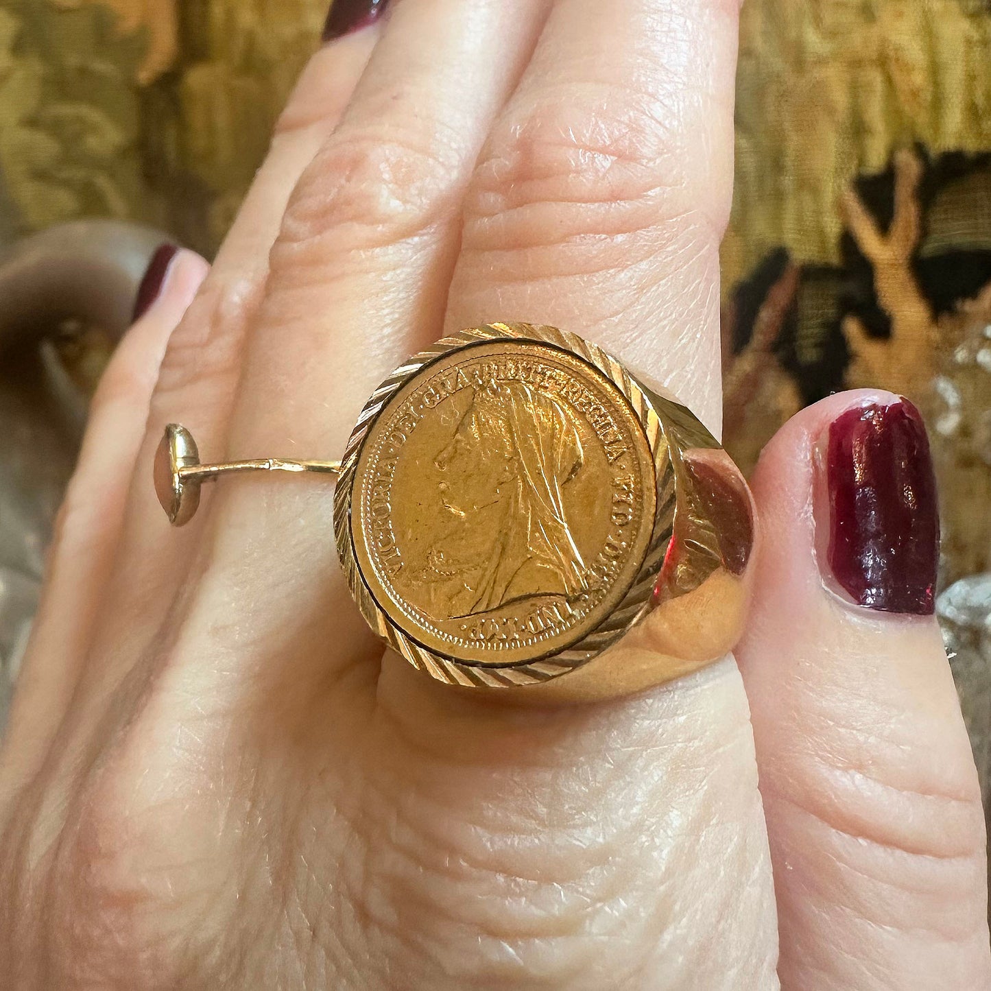 Reproduction Queen Victoria Coin Ring