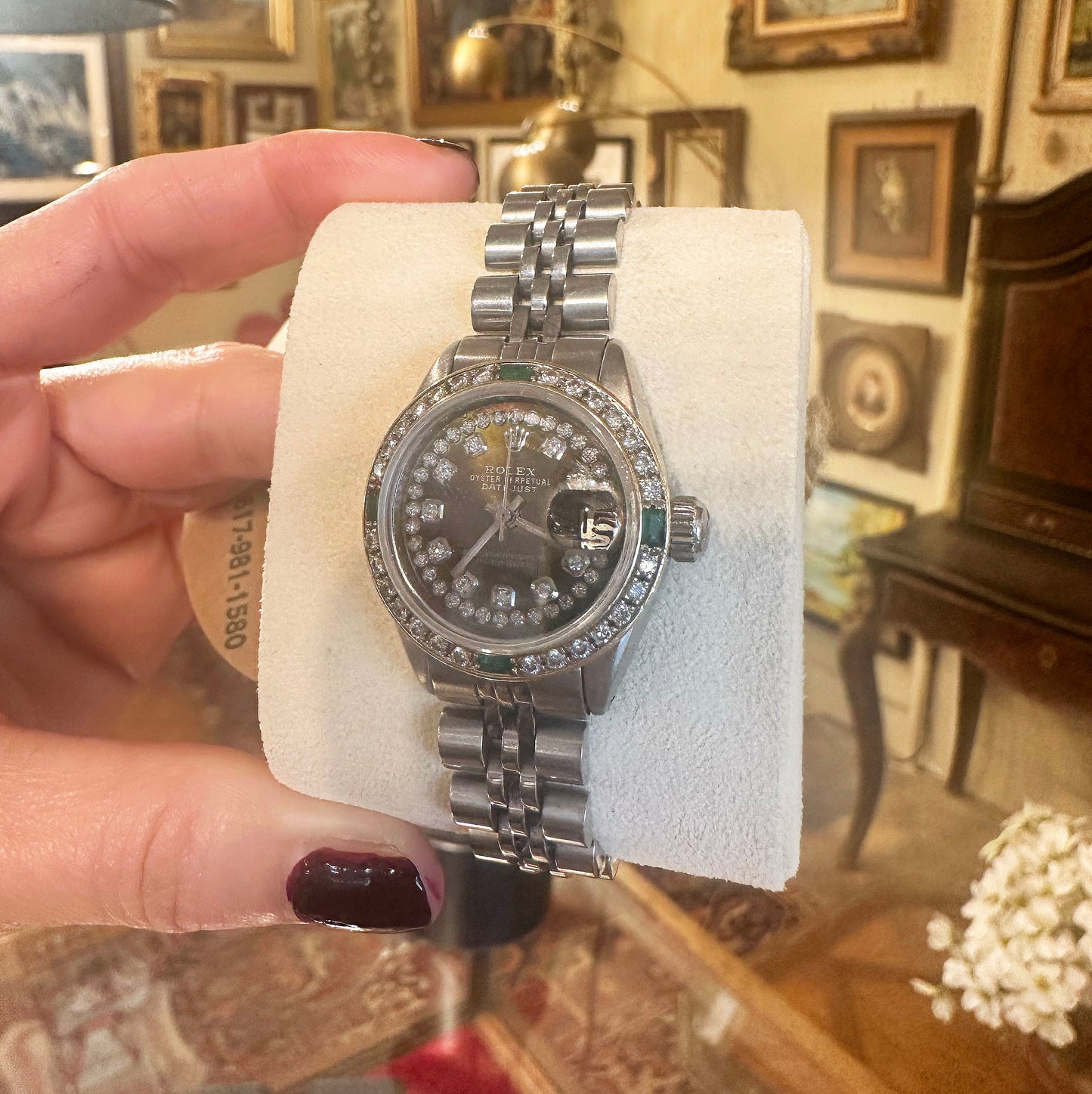 Rolex - Datejust w/ Sapphire, Crystal Face & Diamonds & Emeralds