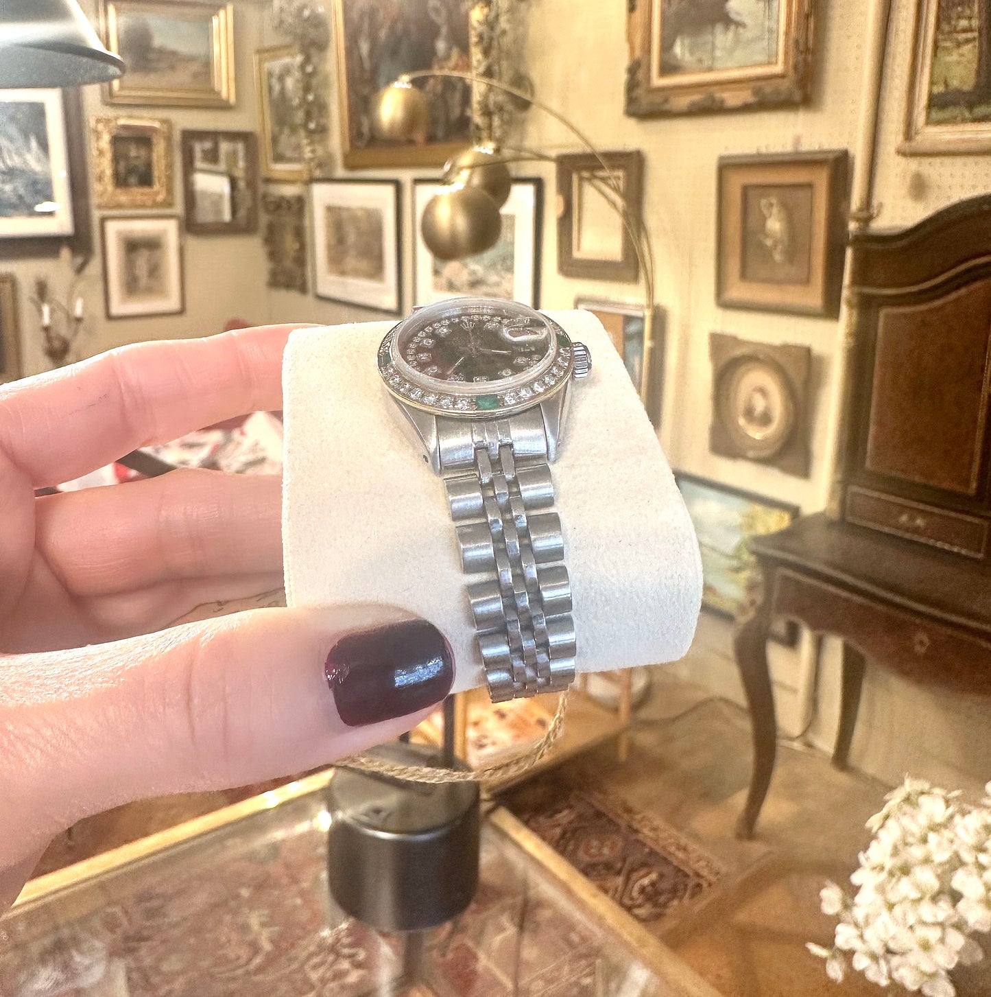 Rolex - Datejust w/ Sapphire, Crystal Face & Diamonds & Emeralds