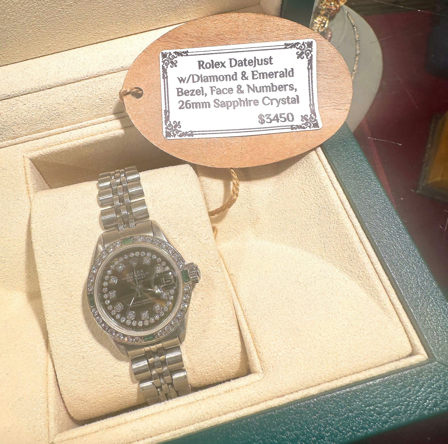 Rolex - Datejust w/ Sapphire, Crystal Face & Diamonds & Emeralds