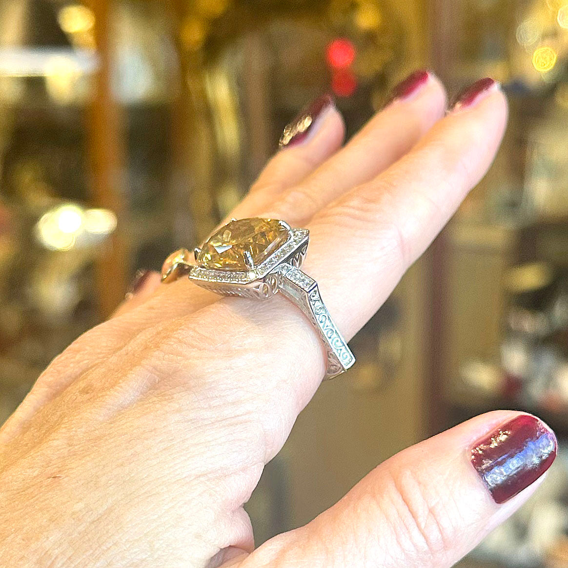 Vintage Deco Style Sterling Ring