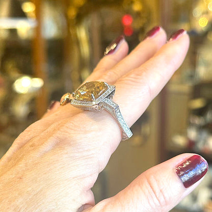 Vintage Deco Style Sterling Ring
