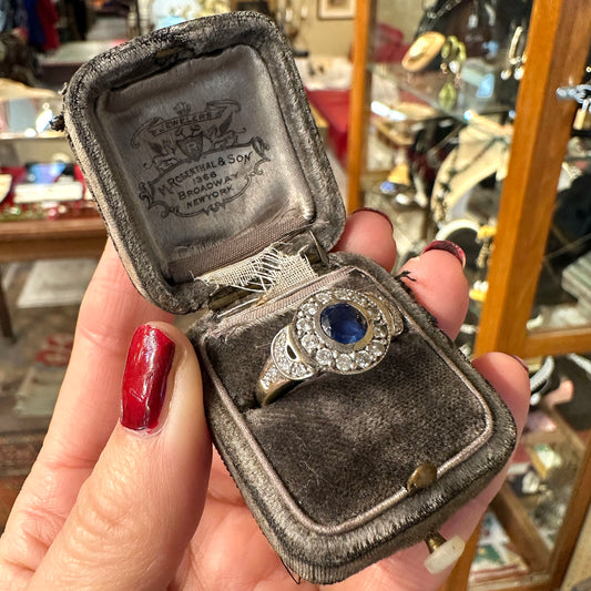 Vintage 18k Gold, Sapphire & Diamond Ring