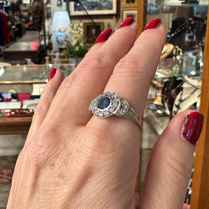 Vintage 18k Gold, Sapphire & Diamond Ring