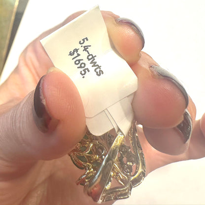 Vintage 14k Emerald & Diamond Dinner Ring