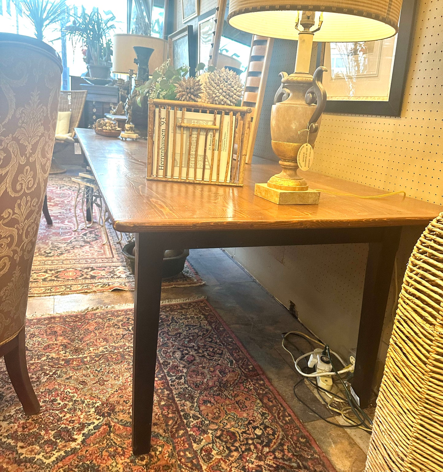 10ft Vintage Pine Farm Table - Seats 12