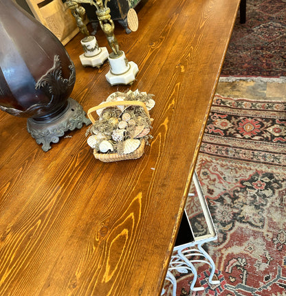 10ft Vintage Pine Farm Table - Seats 12