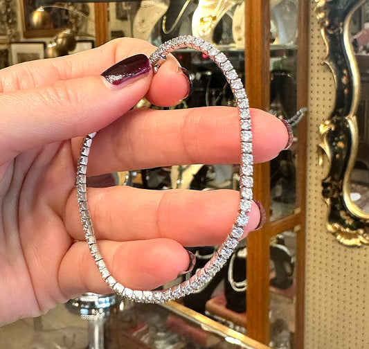 14k Art Deco Revival Diamond Line Bracelet