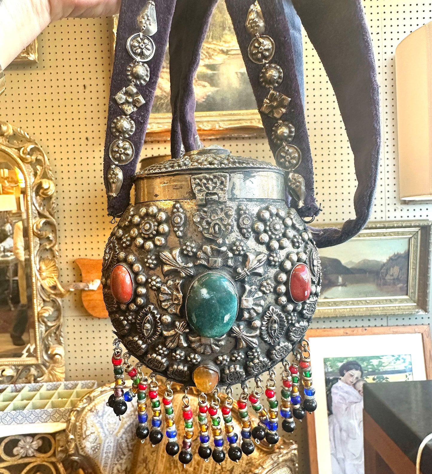 Vintage Jeweled Moroccan Shoulder Purse