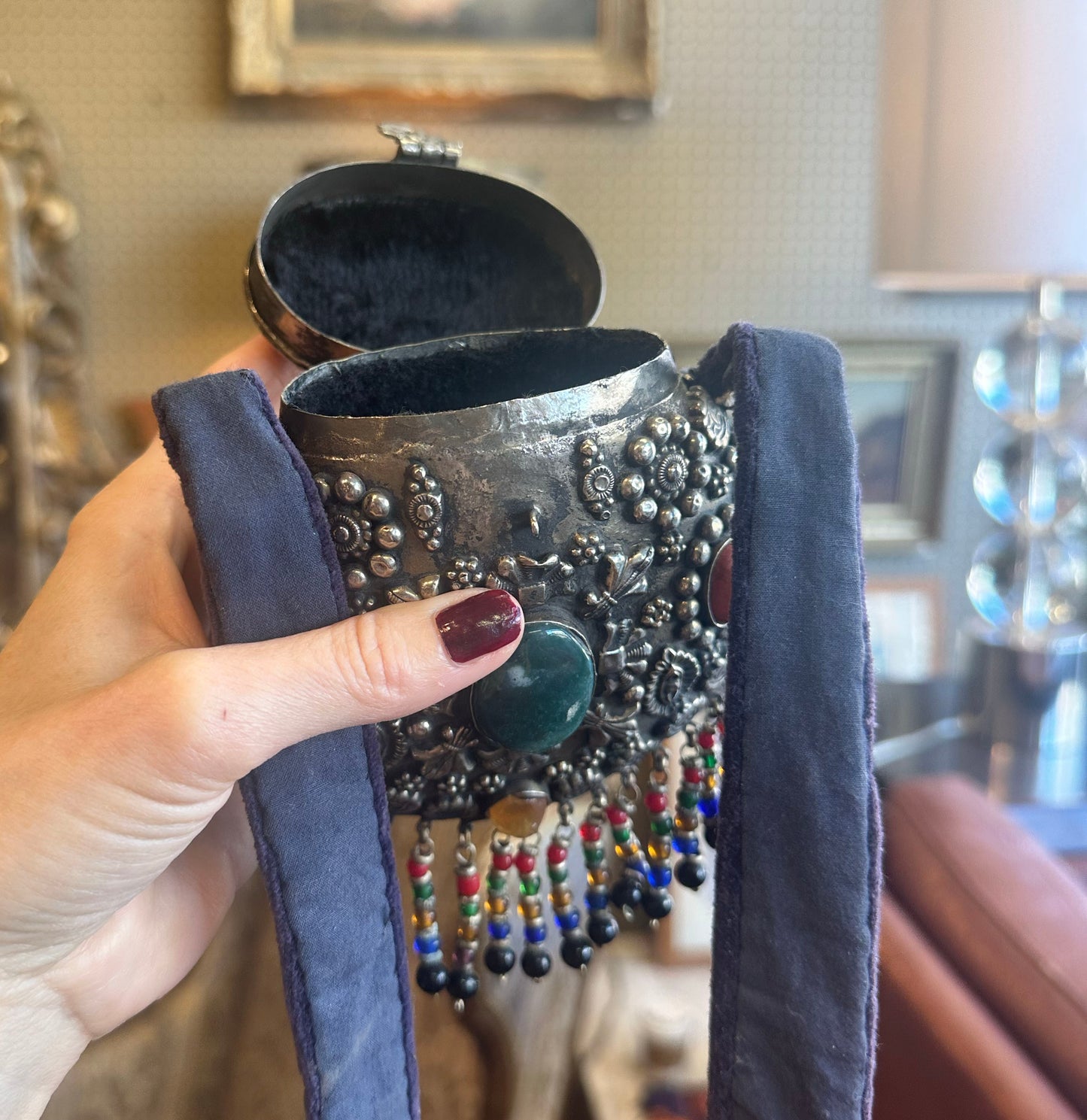 Vintage Jeweled Moroccan Shoulder Purse