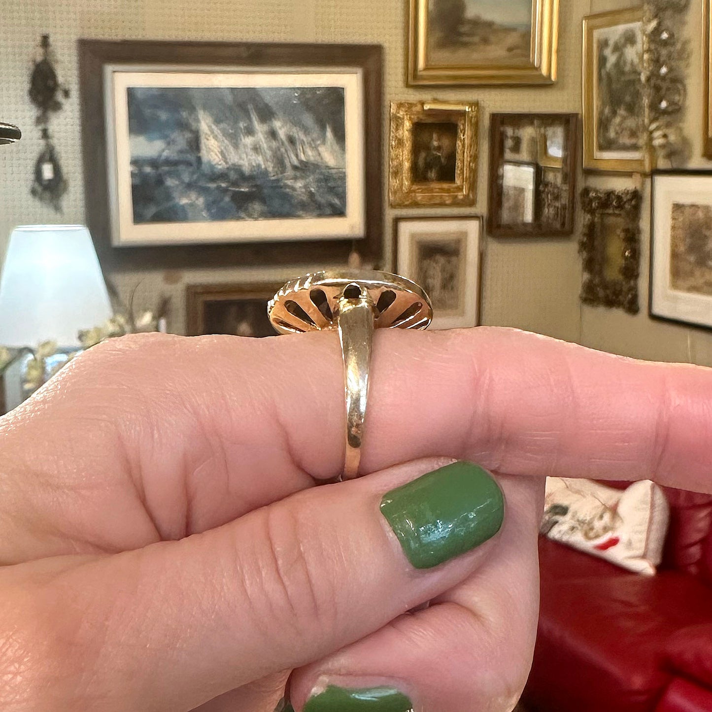Vintage Onyx & Diamond 14k Gold Ring