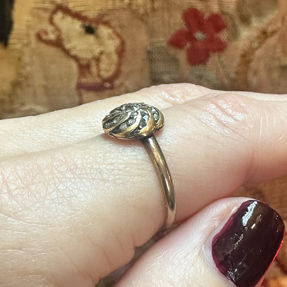 14k Antique Rose Cut Diamond Ring