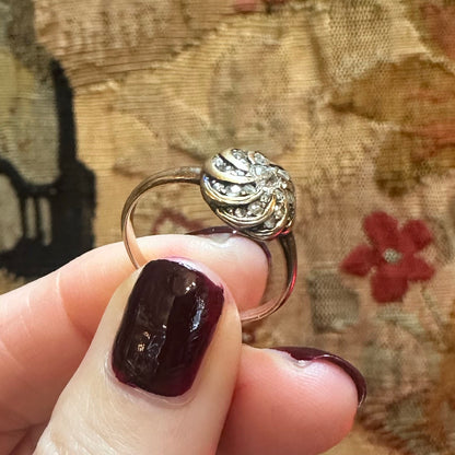 14k Antique Rose Cut Diamond Ring