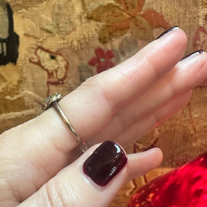 14k Antique Rose Cut Diamond Ring
