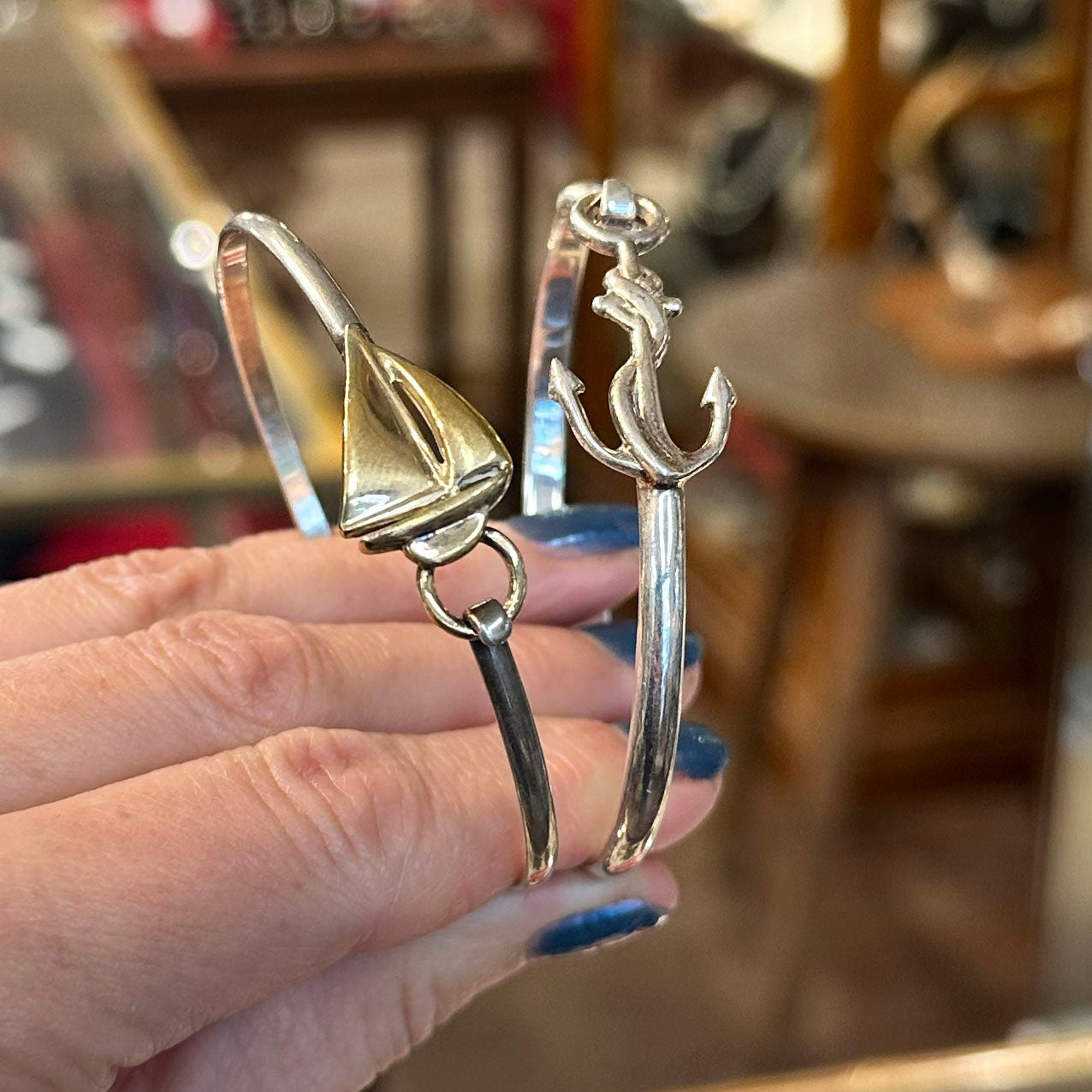 Nautical Sailboat Sterling Silver Bracelet