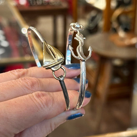 Nautical Sailboat Sterling Silver Bracelet