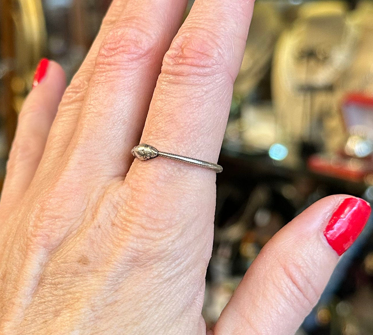 Sterling Ouroboros Snake Ring