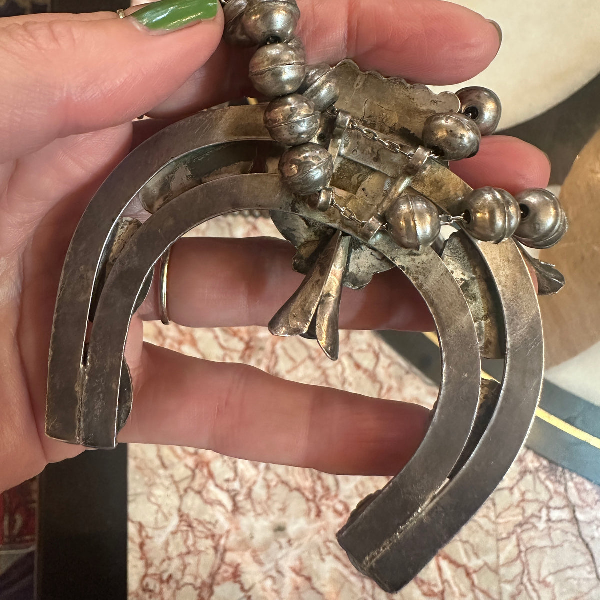 Early Native American Squashblossom Necklace