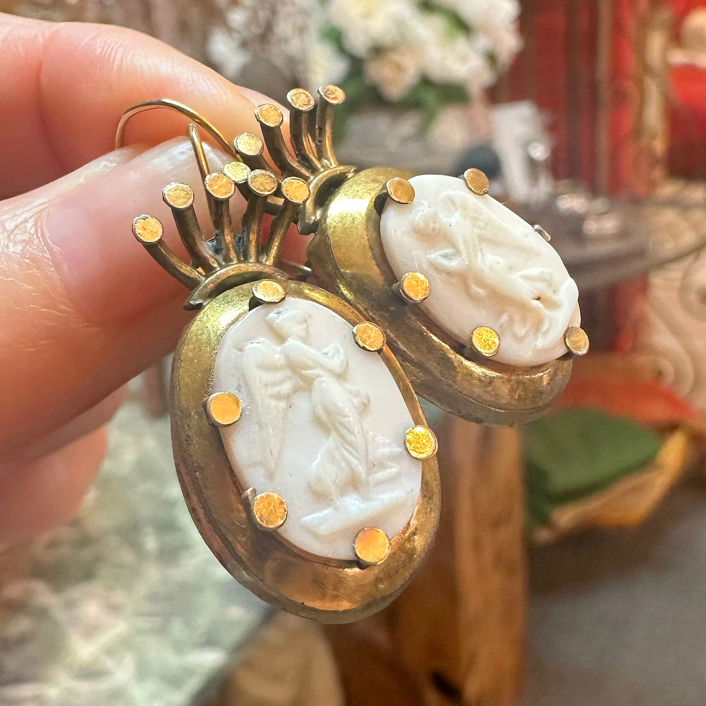 1870s Victorian Renaissance Revival Earrings